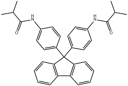 N,N'-(9H-fluorene-9,9-diyldibenzene-4,1-diyl)bis(2-methylpropanamide) Structural