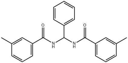 N,N'-(phenylmethanediyl)bis(3-methylbenzamide) Structural