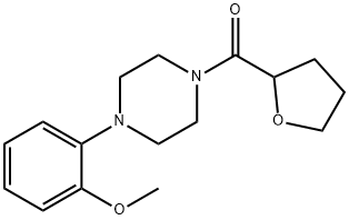 methyl 2-[4-(tetrahydro-2-furanylcarbonyl)-1-piperazinyl]phenyl ether Structural