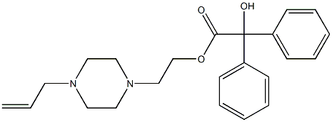 Hydroxy-diphenyl-acetic acid 2-(4-allyl-piperazin-1-yl)-ethyl ester Structural