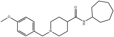 N-cycloheptyl-1-(4-methoxybenzyl)piperidine-4-carboxamide Structural