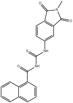 N-[(2-methyl-1,3-dioxo-2,3-dihydro-1H-isoindol-5-yl)carbamothioyl]naphthalene-1-carboxamide Structural