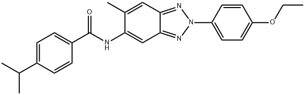 N-[2-(4-ethoxyphenyl)-6-methyl-2H-benzotriazol-5-yl]-4-(propan-2-yl)benzamide Structural