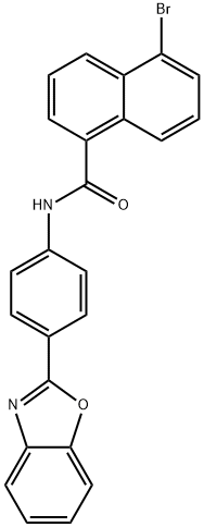 N-[4-(1,3-benzoxazol-2-yl)phenyl]-5-bromonaphthalene-1-carboxamide Structural