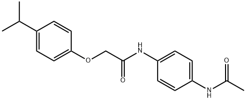 N-[4-(acetylamino)phenyl]-2-[4-(propan-2-yl)phenoxy]acetamide Structural