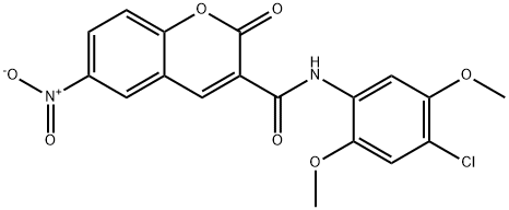 N-(4-chloro-2,5-dimethoxyphenyl)-6-nitro-2-oxo-2H-chromene-3-carboxamide Structural