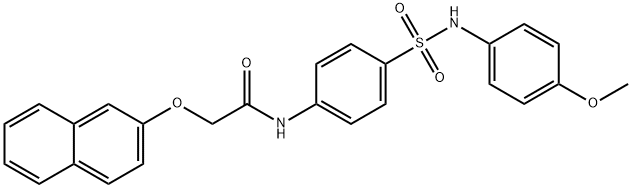 N-(4-{[(4-methoxyphenyl)amino]sulfonyl}phenyl)-2-(2-naphthyloxy)acetamide Structural