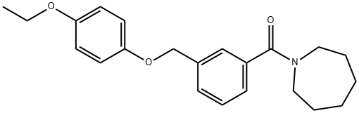 azepan-1-yl-[3-[(4-ethoxyphenoxy)methyl]phenyl]methanone Structural