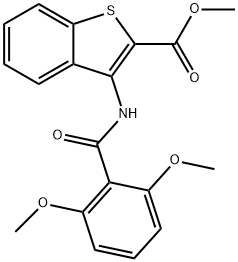methyl 3-(2,6-dimethoxybenzamido)benzo[b]thiophene-2-carboxylate Structural