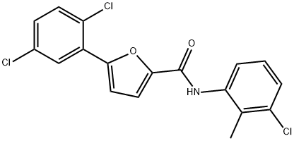 N-(3-chloro-2-methylphenyl)-5-(2,5-dichlorophenyl)furan-2-carboxamide Structural