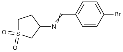 N-[(1E)-(4-bromophenyl)methylene]tetrahydrothiophen-3-amine 1,1-dioxide Structural