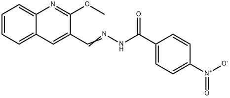 N'-[(E)-(2-methoxyquinolin-3-yl)methylidene]-4-nitrobenzohydrazide Structural