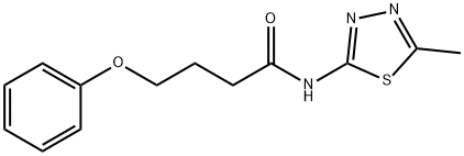 N-(5-methyl-1,3,4-thiadiazol-2-yl)-4-phenoxybutanamide Structural