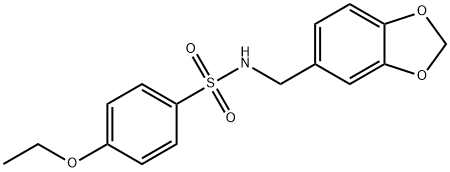 N-(1,3-benzodioxol-5-ylmethyl)-4-ethoxybenzenesulfonamide Structural