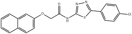 N-(5-(4-chlorophenyl)-1,3,4-thiadiazol-2-yl)-2-(naphthalen-2-yloxy)acetamide Structural