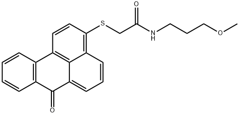 N-(3-methoxypropyl)-2-((7-oxo-7H-benzo[de]anthracen-3-yl)thio)acetamide Structural