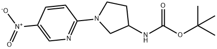 Carbamic acid, [1-(5-nitro-2-pyridinyl)-3-pyrrolidinyl]-, 1,1-dimethylethyl ester (9CI) Structural