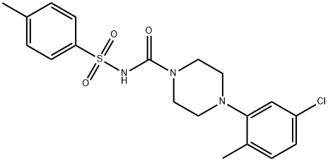 N-{[4-(5-chloro-2-methylphenyl)-1-piperazinyl]carbonyl}-4-methylbenzenesulfonamide Structural