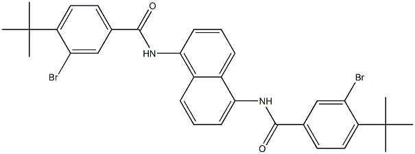 N,N'-1,5-naphthalenediylbis(3-bromo-4-tert-butylbenzamide) Structural