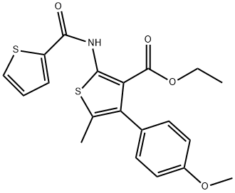 ethyl 4-(4-methoxyphenyl)-5-methyl-2-(thiophene-2-carboxamido)thiophene-3-carboxylate Structural