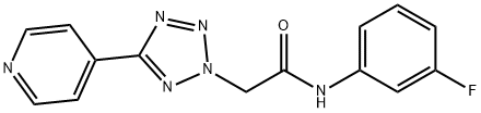 N-(3-fluorophenyl)-2-(5-pyridin-4-yltetrazol-2-yl)acetamide Structural