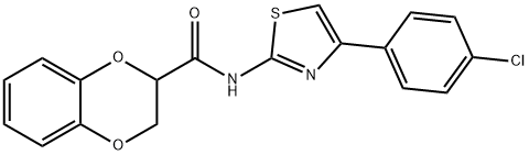 N-(4-(4-chlorophenyl)thiazol-2-yl)-2,3-dihydrobenzo[b][1,4]dioxine-2-carboxamide Structural