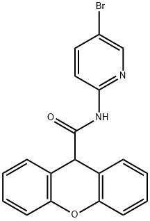 N-(5-bromo-2-pyridinyl)-9H-xanthene-9-carboxamide Structural