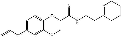 N-[2-(cyclohex-1-en-1-yl)ethyl]-2-[2-methoxy-4-(prop-2-en-1-yl)phenoxy]acetamide Structural