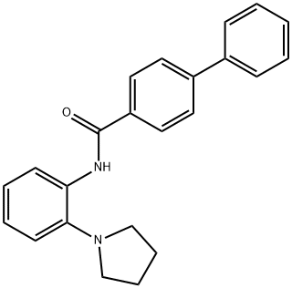 N-[2-(pyrrolidin-1-yl)phenyl]biphenyl-4-carboxamide Structural