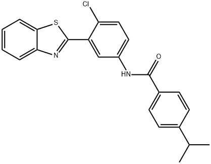 N-[3-(1,3-benzothiazol-2-yl)-4-chlorophenyl]-4-(propan-2-yl)benzamide Structural