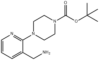 tert-butyl 4-[3-(aminomethyl)pyridin-2-yl]piperazine-1-carboxylate Structural