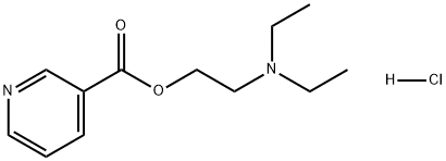 3-Pyridinecarboxylic acid, 2-(diethylamino)ethyl ester, hydrochloride (1:1) Structural