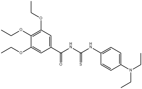 N-{[4-(diethylamino)phenyl]carbamothioyl}-3,4,5-triethoxybenzamide Structural