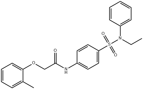 N-(4-{[ethyl(phenyl)amino]sulfonyl}phenyl)-2-(2-methylphenoxy)acetamide Structural