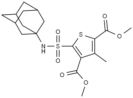 dimethyl 5-(N-((1s,3s)-adamantan-1-yl)sulfamoyl)-3-methylthiophene-2,4-dicarboxylate Structural