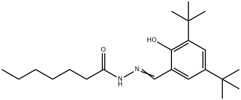 N'-[(E)-(3,5-di-tert-butyl-2-hydroxyphenyl)methylidene]heptanehydrazide Structural