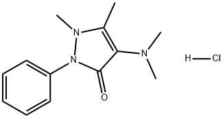 3H-Pyrazol-3-one, 4-(dimethylamino)-1,2-dihydro-1,5-dimethyl-2-phenyl-, hydrochloride (1:1) Structural