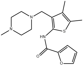 N-{4,5-dimethyl-3-[(4-methyl-1-piperazinyl)methyl]-2-thienyl}-2-furamide Structural