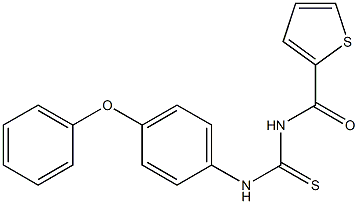 N-{[(4-phenoxyphenyl)amino]carbonothioyl}-2-thiophenecarboxamide Structural