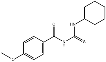 N-[(cyclohexylamino)carbonothioyl]-4-methoxybenzamide Structural