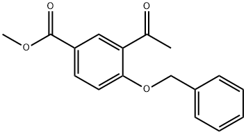 Benzoic acid, 3-acetyl-4-(phenylmethoxy)-, methyl ester Structural