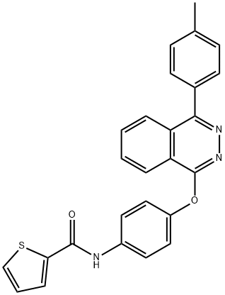 N-(4-((4-(p-tolyl)phthalazin-1-yl)oxy)phenyl)thiophene-2-carboxamide Structural