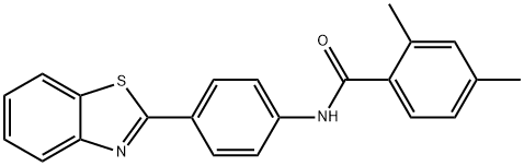 N-[4-(1,3-benzothiazol-2-yl)phenyl]-2,4-dimethylbenzamide Structural