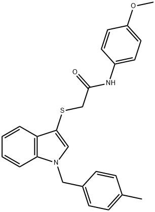 N-(4-methoxyphenyl)-2-((1-(4-methylbenzyl)-1H-indol-3-yl)thio)acetamide Structural