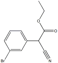 ethyl 2-(3-bromophenyl)-2-cyanoacetate Structural