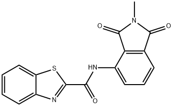 N-(2-methyl-1,3-dioxoisoindolin-4-yl)benzo[d]thiazole-2-carboxamide Structural