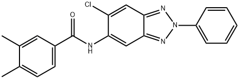 N-(6-chloro-2-phenylbenzotriazol-5-yl)-3,4-dimethylbenzamide Structural
