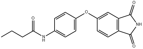 N-{4-[(1,3-dioxo-2,3-dihydro-1H-isoindol-5-yl)oxy]phenyl}butanamide Structural