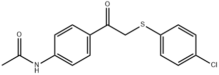 N-(4-{2-[(4-chlorophenyl)sulfanyl]acetyl}phenyl)acetamide Structural