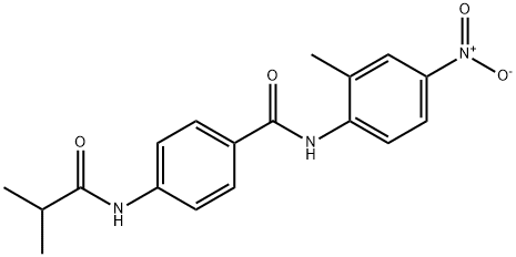 N-(2-methyl-4-nitrophenyl)-4-[(2-methylpropanoyl)amino]benzamide Structural